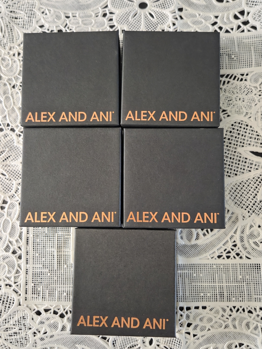 ALEX AND ANI Jewelry Boxes X 5 Black